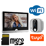 Видеоглазок 2mp для входной двери Tuya Wi-Fi iHome SW1-Tuya с записью на SD карту и датчиком движения